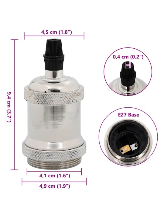 Lampuntelineet 2 kpl satin nickel e27