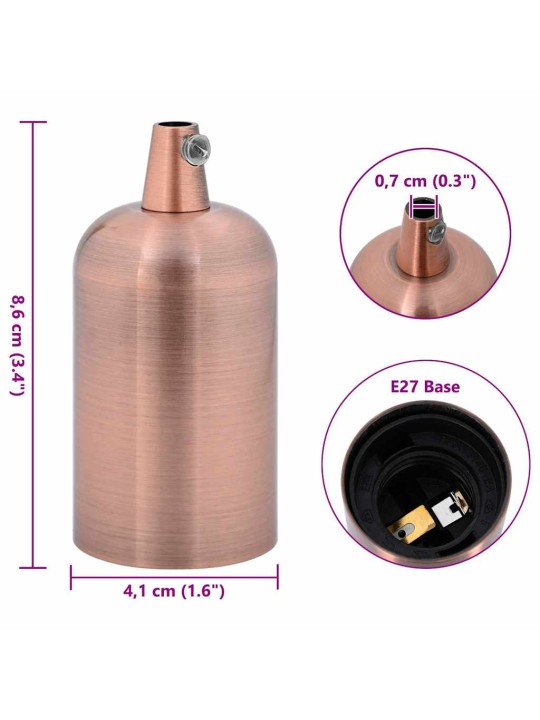 Lampuntelineet 2 kpl red bronze e27