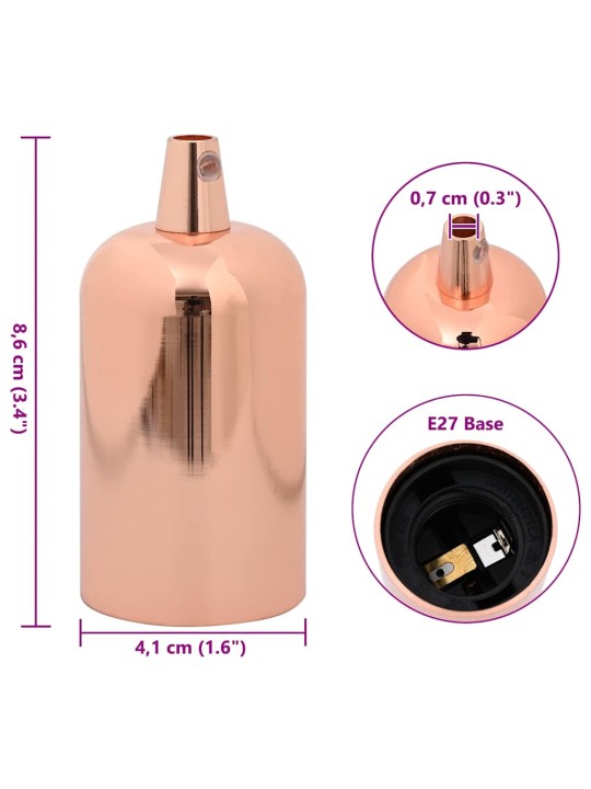 Lampuntelineet 2 kpl rose gold e27