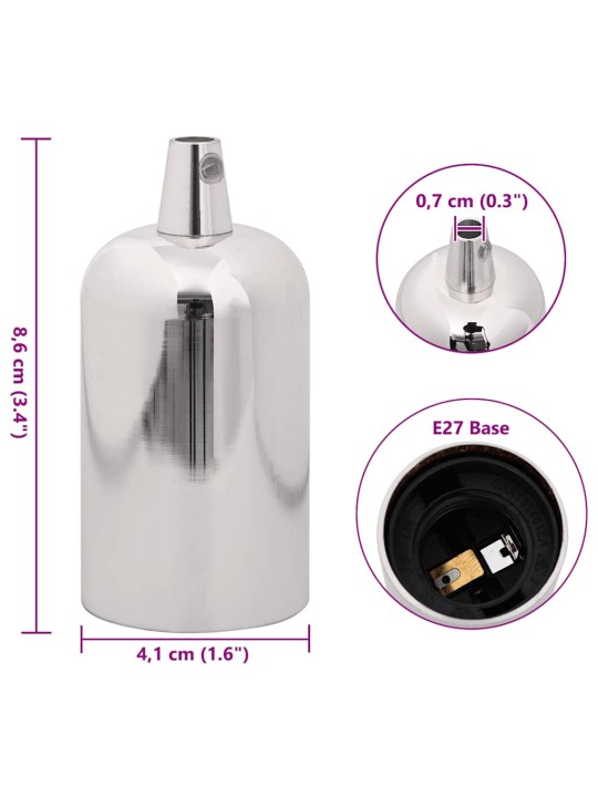 Lampuntelineet 2 kpl satin nickel e27