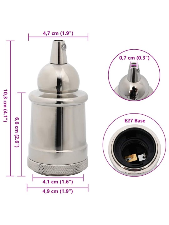 Lampuntelineet 2 kpl satin nickel e27