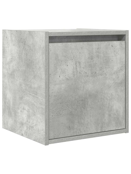 Seinäkiinnitettävät yöpöydät 2 kpl betoninharmaa 38x34x40 cm