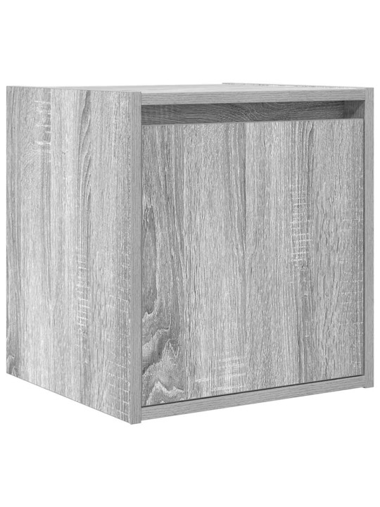 Seinäkiinnitettävät yöpöydät 2 kpl harmaa sonoma 38x34x40 cm