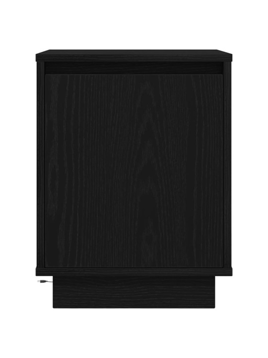 Yöpöytäkaapit led-valoilla 2 kpl musta 38x34x50 cm