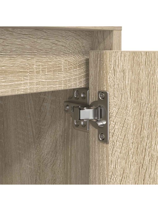 Yöpöytäkaappi led-valoilla sonoma tammi 38x34x50 cm