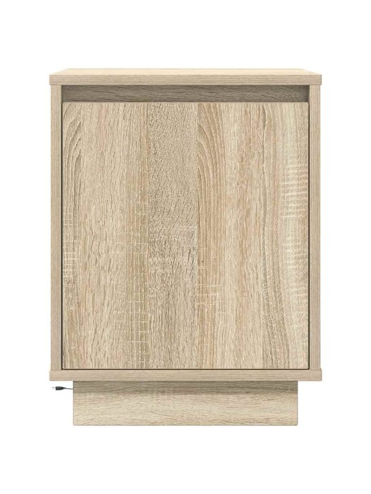 Yöpöytäkaapit led-valoilla 2 kpl sonoma oak 38x34x50 cm