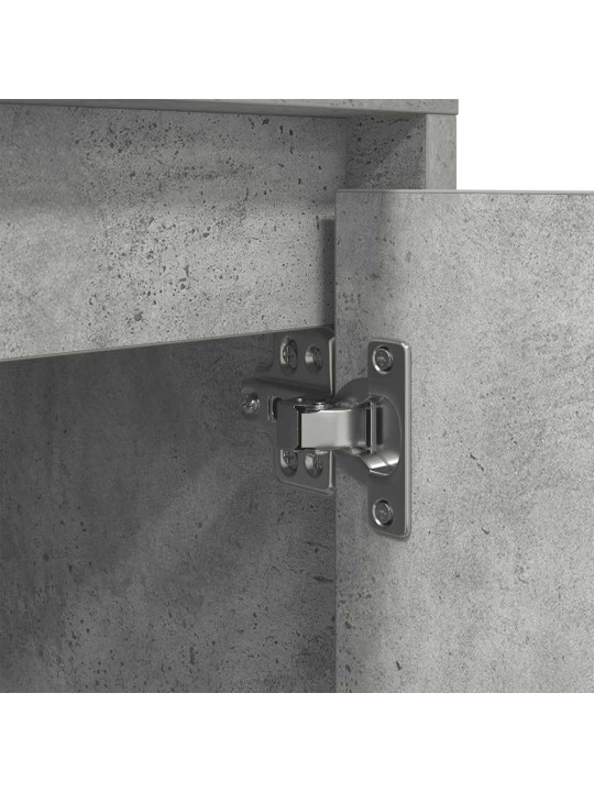 Yöpöytäkaappi led-valoilla betoninharmaa 38x34x50 cm