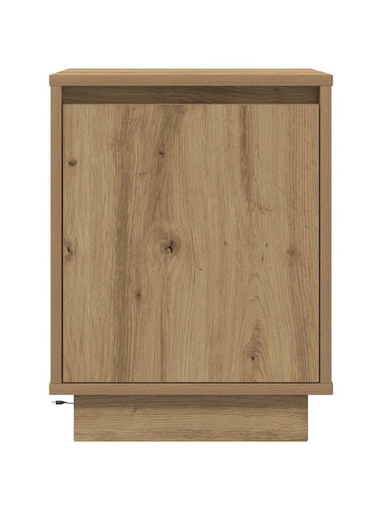 Yöpöytäkaappi led-valoilla artisan oak 38x34x50 cm