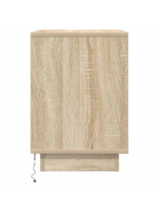 Yöpöytäkaapit led-valoilla 2 kpl sonoma oak 38x34x50 cm