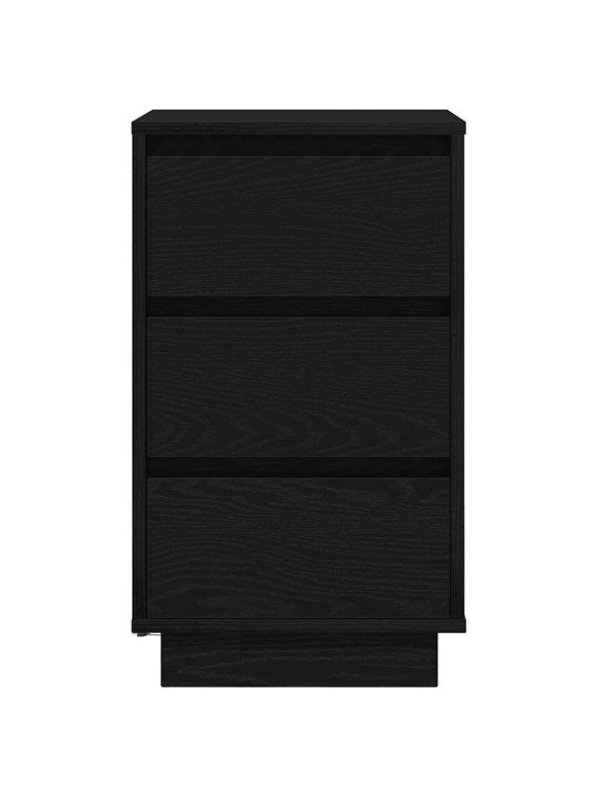 Yöpöytäkaappi led-valoilla musta 38x34x65 cm