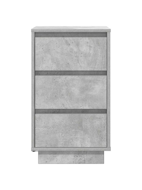 Yöpöytäkaappi led-valoilla betoninharmaa 38x34x65 cm