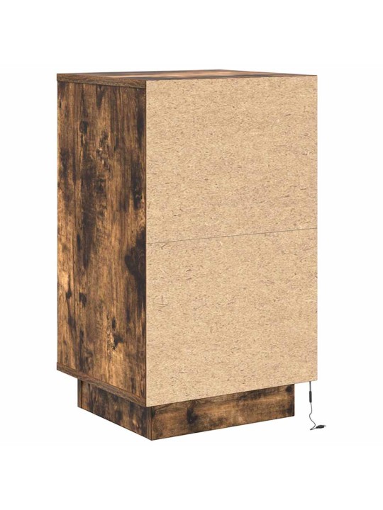 Yökaappi led-valoilla savustettu tammi 38x34x65 cm