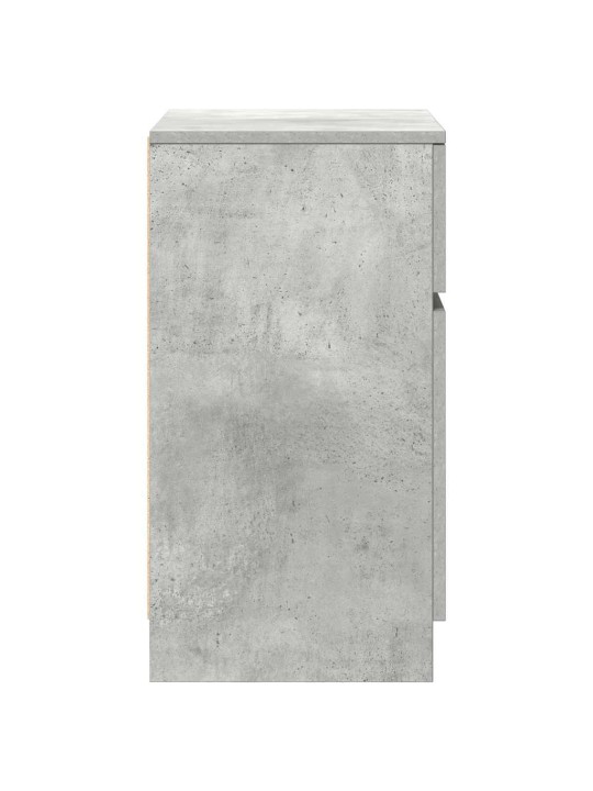 Yöpöydät 2 kpl betoninharmaa 39x35x65 cm tekninen puu