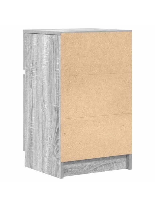 Yöpöydät 2 kpl harmaa sonoma 39x35x65 cm tekninen puu