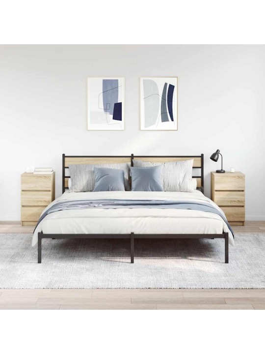 Yöpöytäkaapit 3 laatikolla 2 kpl sonoma-tammi 39x35x65 cm