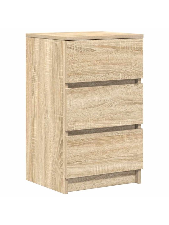 Yöpöytäkaapit 3 laatikolla 2 kpl sonoma-tammi 39x35x65 cm