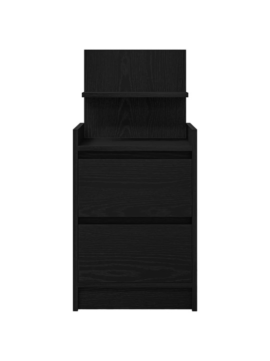 Yöpöytäkaapit 2 laatikkoa 2 kpl musta 38x34x80 cm