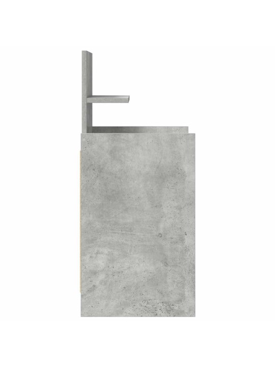 Yöpöytäkaappi kahdella laatikolla betoninharmaa 38x34x80 cm