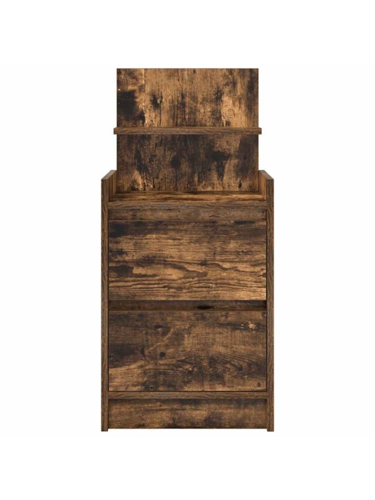 Yöpöytäkaapit 2 laatikkoa 2 kpl savutammi 38x34x80 cm