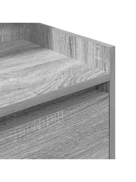 Yöpöytäkaapit 2 laatikkoa 2 kpl harmaa sonoma 38x34x80 cm