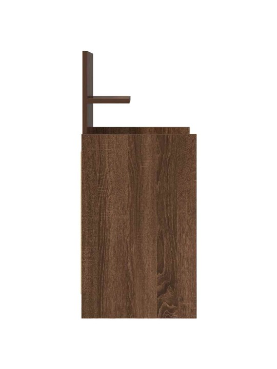 Yöpöytäkaapit 2 laatikkoa 2 kpl ruskea tammi 38x34x80 cm