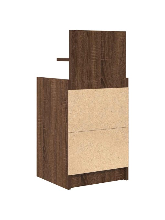 Yöpöytäkaapit 2 laatikkoa 2 kpl ruskea tammi 38x34x80 cm