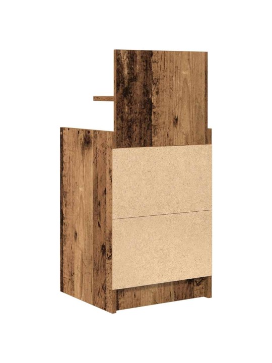 Yöpöytäkaapit 2 laatikkoa 2 kpl vanha puu 38x34x80 cm