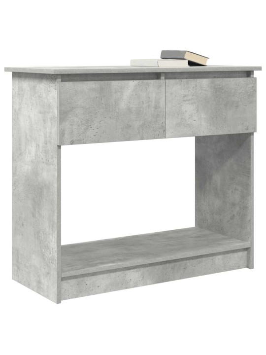 Konsolipöytä laatikoilla betonin harmaa 85,5x38,5x74,5 cm