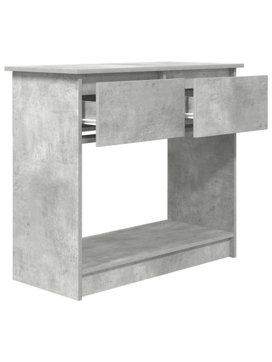 Konsolipöytä laatikoilla betonin harmaa 85,5x38,5x74,5 cm