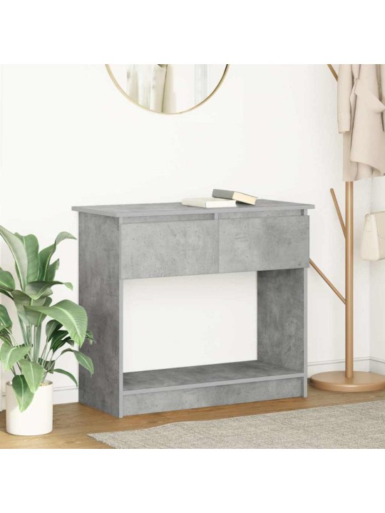 Konsolipöytä laatikoilla betonin harmaa 85,5x38,5x74,5 cm