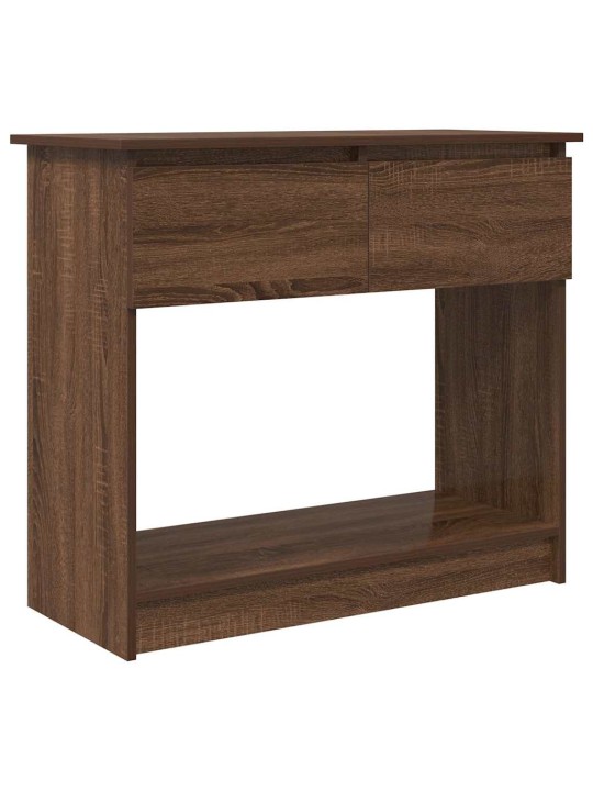 Konsolipöytä laatikoilla ruskea tammi 85,5x38,5x74,5 cm