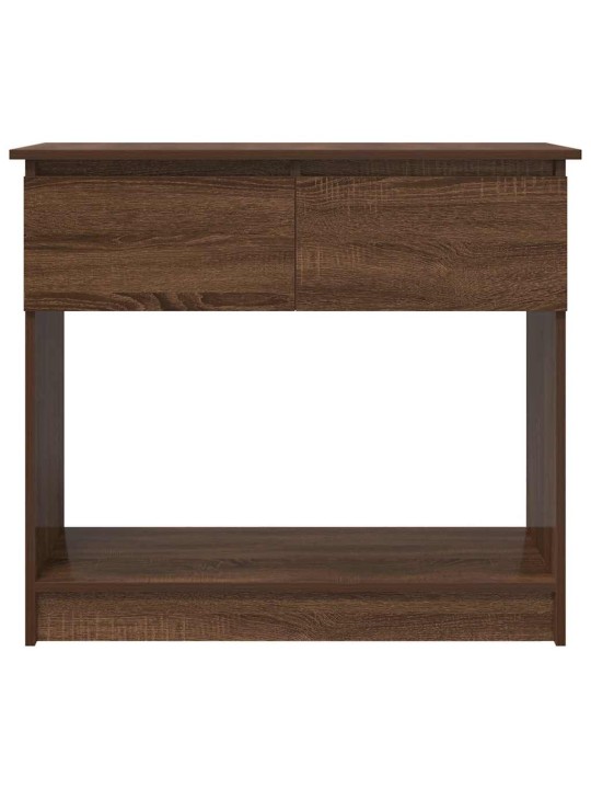 Konsolipöytä laatikoilla ruskea tammi 85,5x38,5x74,5 cm