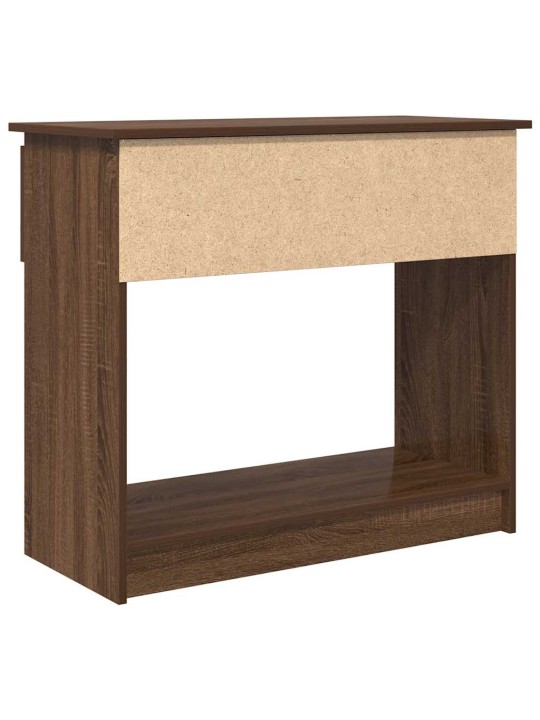 Konsolipöytä laatikoilla ruskea tammi 85,5x38,5x74,5 cm
