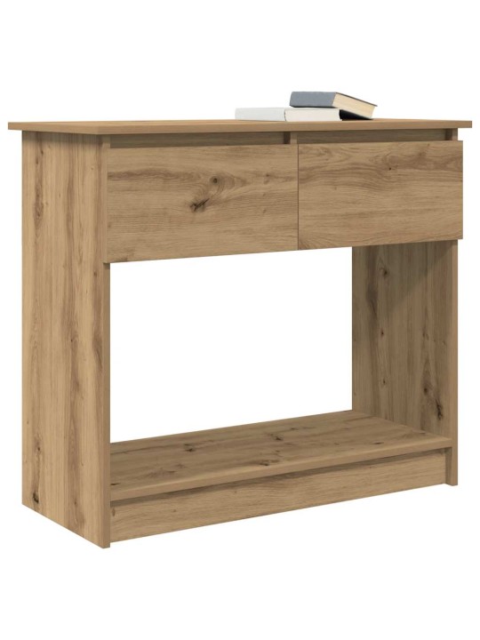 Konsolipöytä laatikoilla käsityöläinen tammi 85,5x38,5x74,5 cm