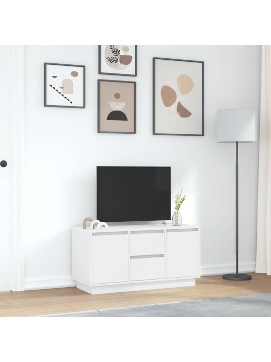 Tv-kaappi led-valoilla valkoinen 100x41x50 cm