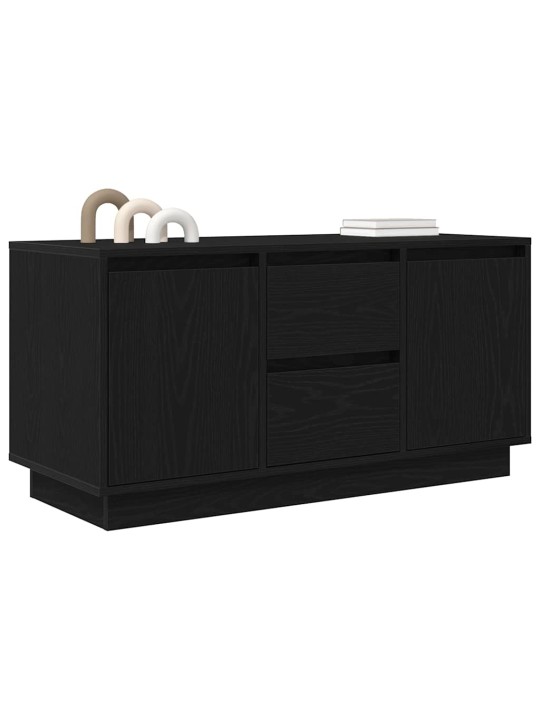 Tv-kaappi led-valoilla musta tammi 100x41x50 cm