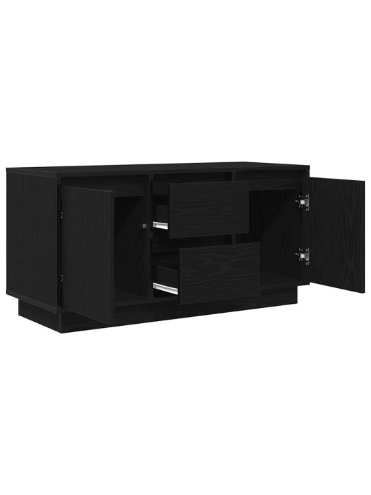 Tv-kaappi led-valoilla musta tammi 100x41x50 cm