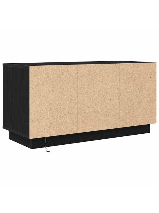 Tv-kaappi led-valoilla musta tammi 100x41x50 cm