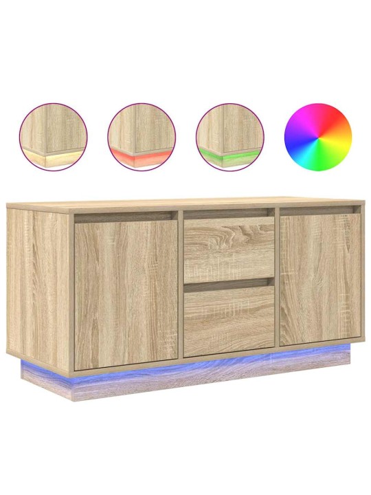 Tv-taso led-valoilla sonoma-tammi 100x41x50 cm