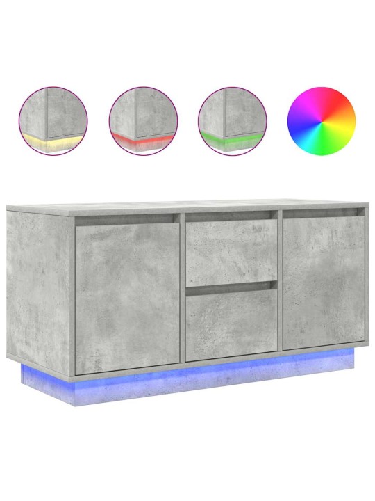 Tv-taso led-valoilla betoninharmaa 100x41x50 cm