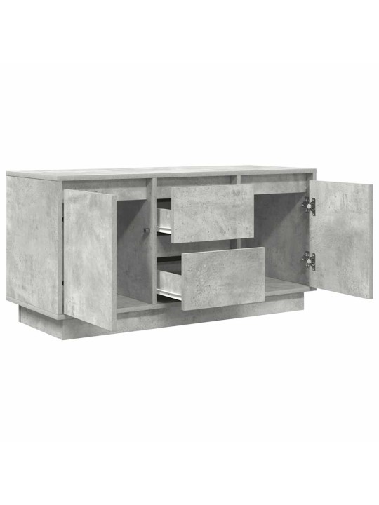 Tv-taso led-valoilla betoninharmaa 100x41x50 cm