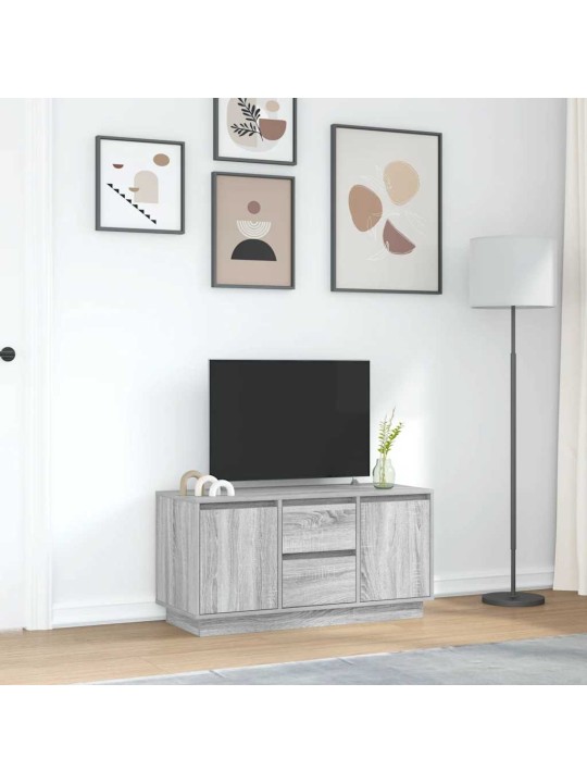 Tv-taso led-valoilla harmaa sonoma 100x41x50 cm