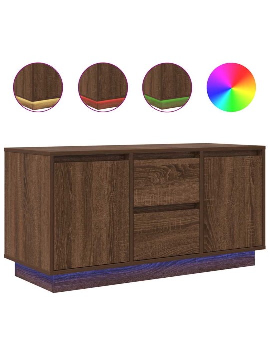Tv-taso led-valoilla ruskea tammi 100x41x50 cm