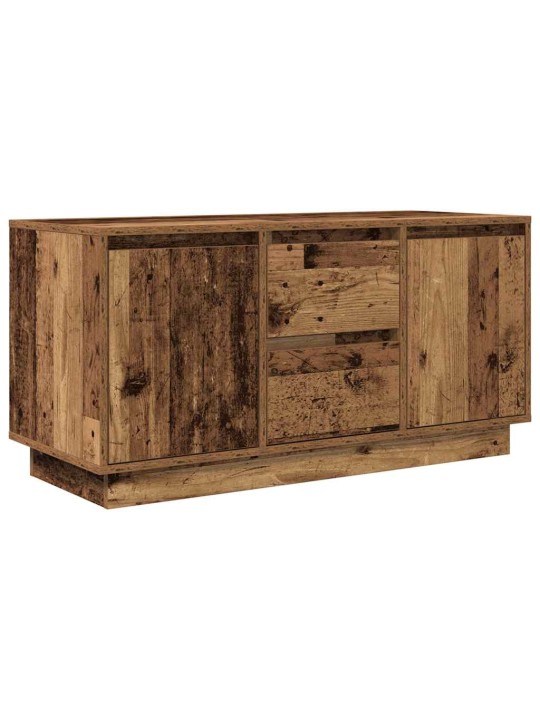 Tv-kaappi led-valoilla vanha puu 100x41x50 cm