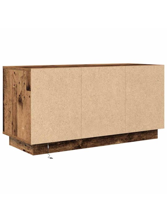 Tv-kaappi led-valoilla vanha puu 100x41x50 cm