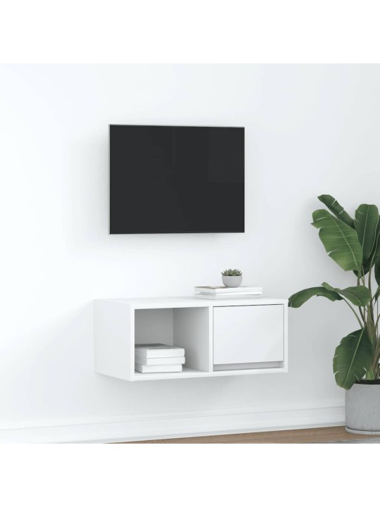 Tv-taso valkoinen 60x31x25,5 cm tekninen puu