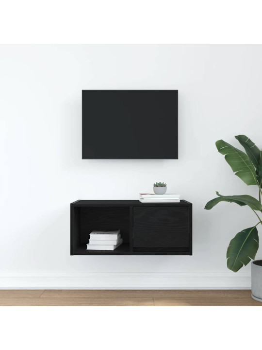 Tv-taso musta tammi 60x31x25,5 cm tekninen puu