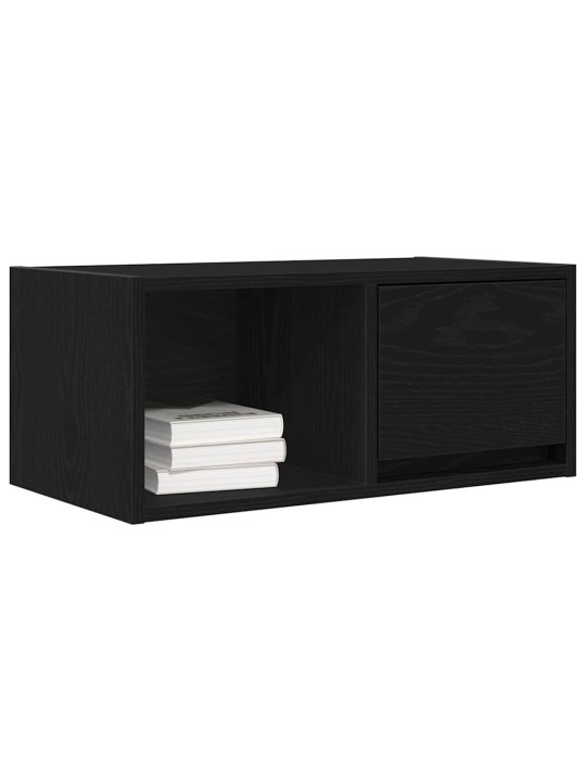 Tv-tasot 2 kpl musta tammi 60x31x25,5 cm tekninen puu