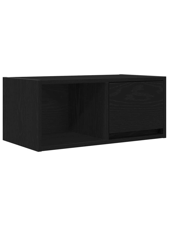 Tv-tasot 2 kpl musta tammi 60x31x25,5 cm tekninen puu