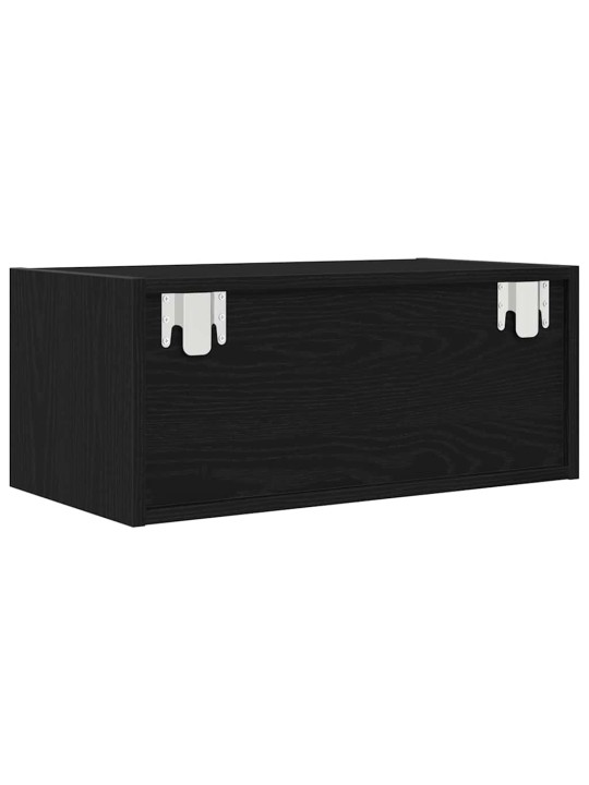 Tv-tasot 2 kpl musta tammi 60x31x25,5 cm tekninen puu